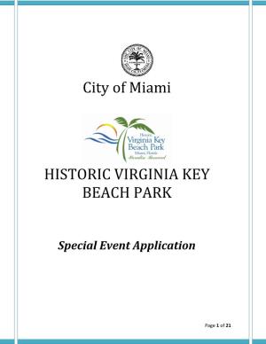 City of Miami HISTORIC VIRGINIA KEY BEACH PARK