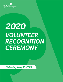 Volunteer Recognition Ceremony