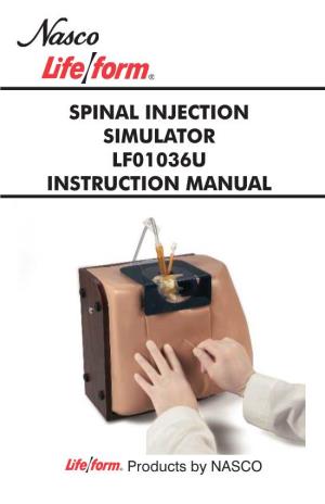 Spinal Injection Simulator Lf01036u Instruction Manual