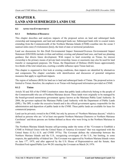 Chapter 8. Land and Submerged Lands Use