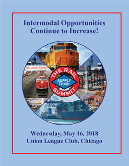 The 2018 Rail Supply Chain Summit! W Intermodal
