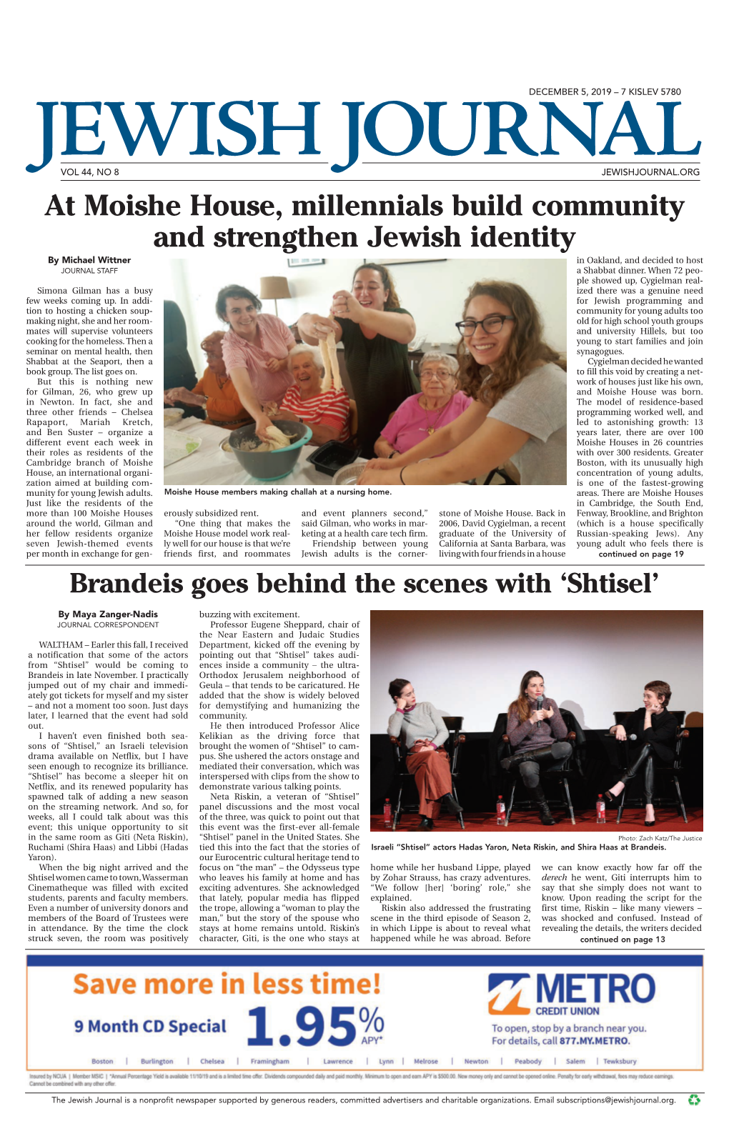 At Moishe House, Millennials Build Community and Strengthen Jewish Identity by Michael Wittner in Oakland, and Decided to Host JOURNAL STAFF a Shabbat Dinner