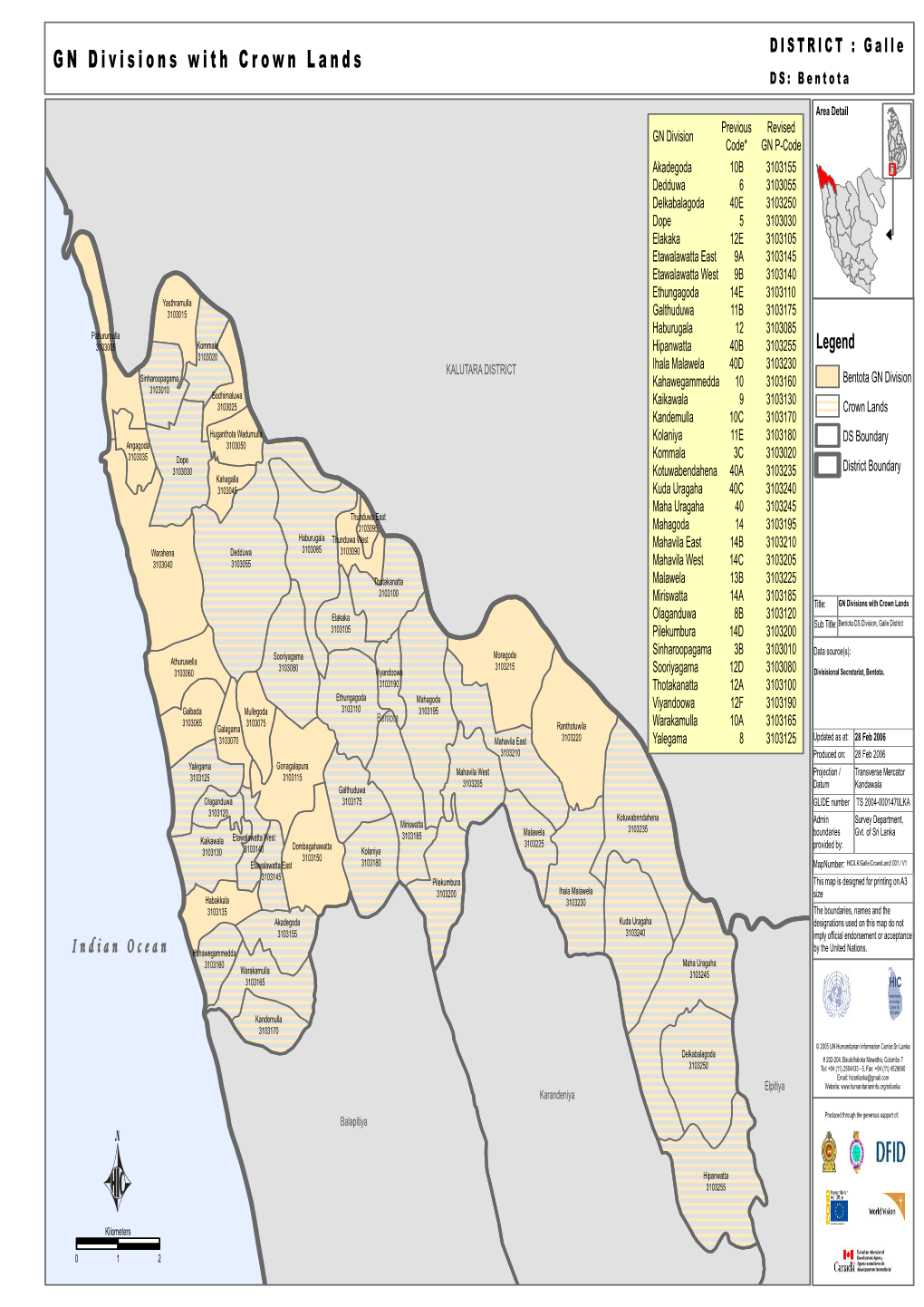 GN Divisions with Crown Lands DS: Bentota