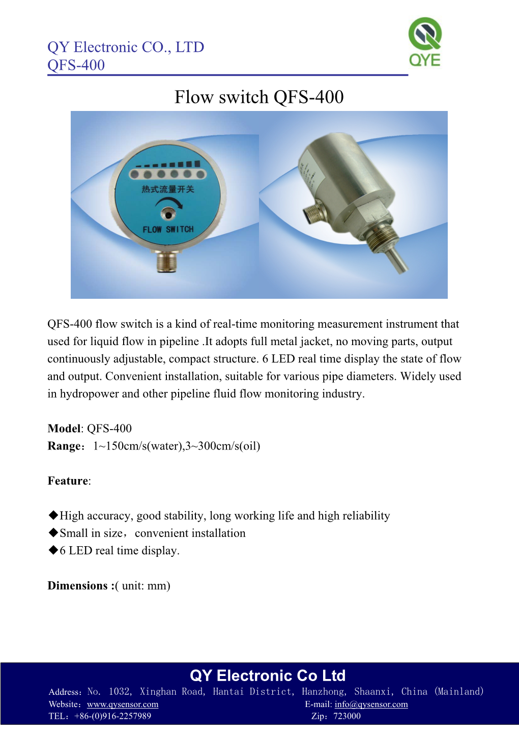 Liquid Pressure Sensor QP-88
