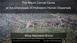 [2019.10.10] Mina Weinstein Evron / the Mount Carmel Caves