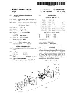 (12) United States Patent (10) Patent No.: US 8,601,998 B2 Diggs (45) Date of Patent: Dec