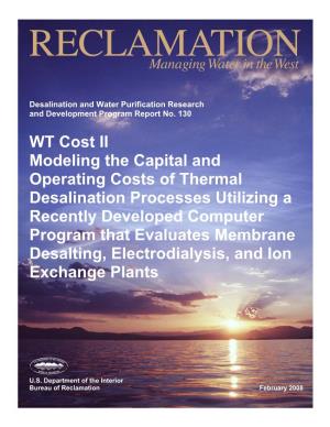 Modeling the Capital and Operating Costs of Thermal Desalination