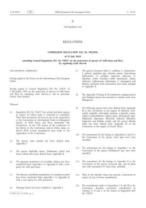 EC) No 338/97 on the Protection of Species of Wild Fauna and Flora by Regulating Trade Therein