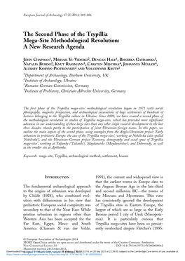 The Second Phase of the Trypillia Mega-Site Methodological Revolution: a New Research Agenda