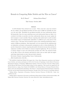 Bounds in Competing Risks Models and the War on Cancer∗