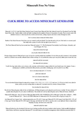 Minecraft Free No Virus