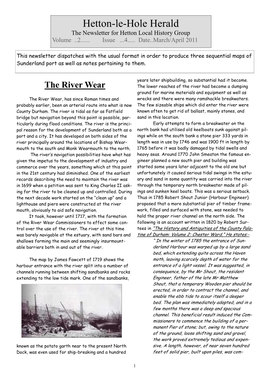 Hetton-Le-Hole Herald the Newsletter for Hetton Local History Group Volume ..2