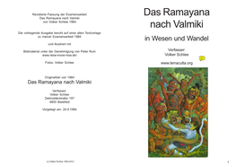Das Ramayana Nach Valmiki