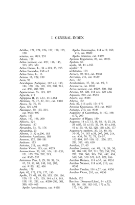 I. General Index