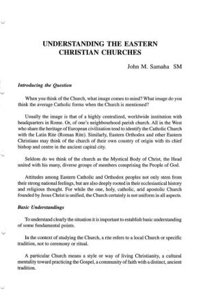 Understanding the Eastern Christian Churches
