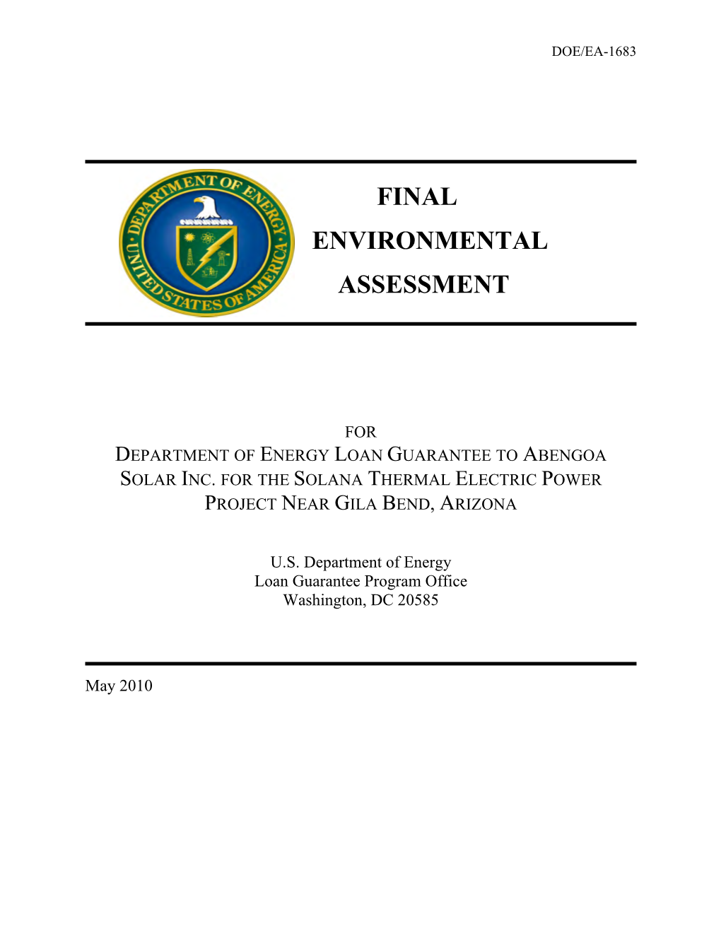 Final Environmental Assessment