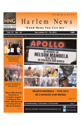 Community Harlem News “Good News You Can Use”