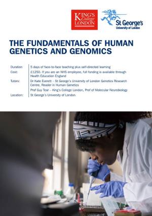 The Fundamentals of Human Genetics and Genomics