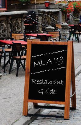 MLA '19 Restaurant Guide