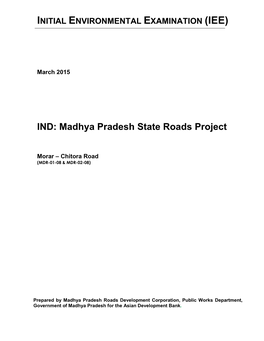 IND: Madhya Pradesh State Roads Project