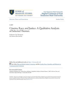 Cinema, Race, and Justice: a Qualitative Analysis of Selected Themes
