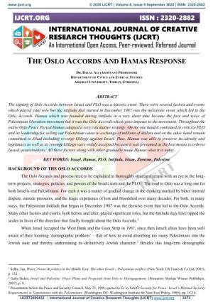 The Oslo Accords and Hamas Response