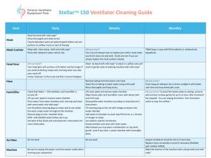 Stellartm 150 Ventilator Cleaning Guide