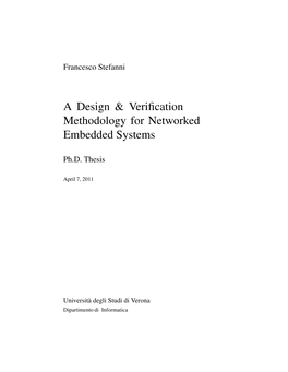 A Design & Verification Methodology for Networked Embedded Systems