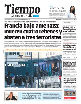 Mueren Cuatro Rehenes Y Abaten a Tres Terroristas