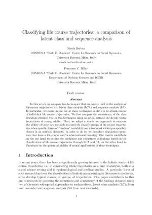 A Comparison of Latent Class and Sequence Analysis