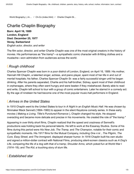 Charlie Chaplin Biography - Life, Childhood, Children, Parents, Story, History, Wife, School, Mother, Information, Born, Contract