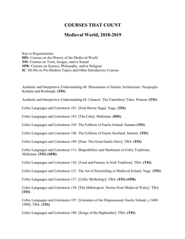 Medieval World, 2018-2019