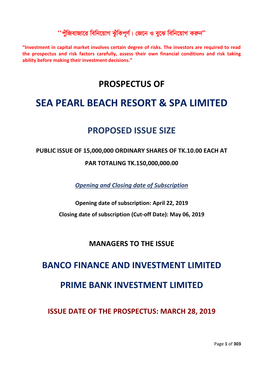 Sea Pearl Beach Resort & Spa Limited