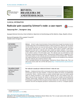 Radicular Pain Caused by Schmorl's Node: a Case Report