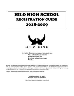 Hilo High School Registration Guide 2018-2019