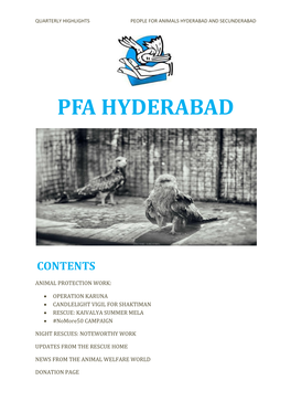Pfa Hyderabad Contents