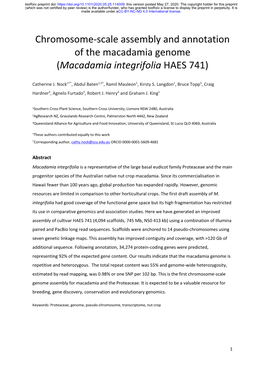 Macadamia Integrifolia HAES 741)