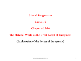Srimad Bhagavatam Canto