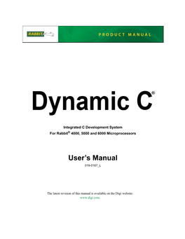 Dynamic C User's Manual