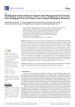 Multimodal Interventions to Improve the Management of Chronic Non-Malignant Pain in Primary Care Using Participatory Research