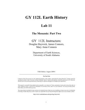GY 112L Earth History
