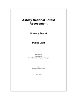 Scenery Assessment Report for the Ashley National Forest, Public Draft