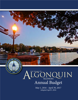 Village of Algonquin Annual Budget: FY 16/17