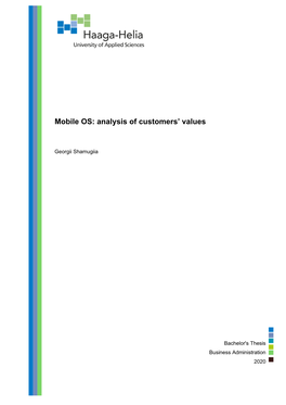 Mobile OS: Analysis of Customers’ Values
