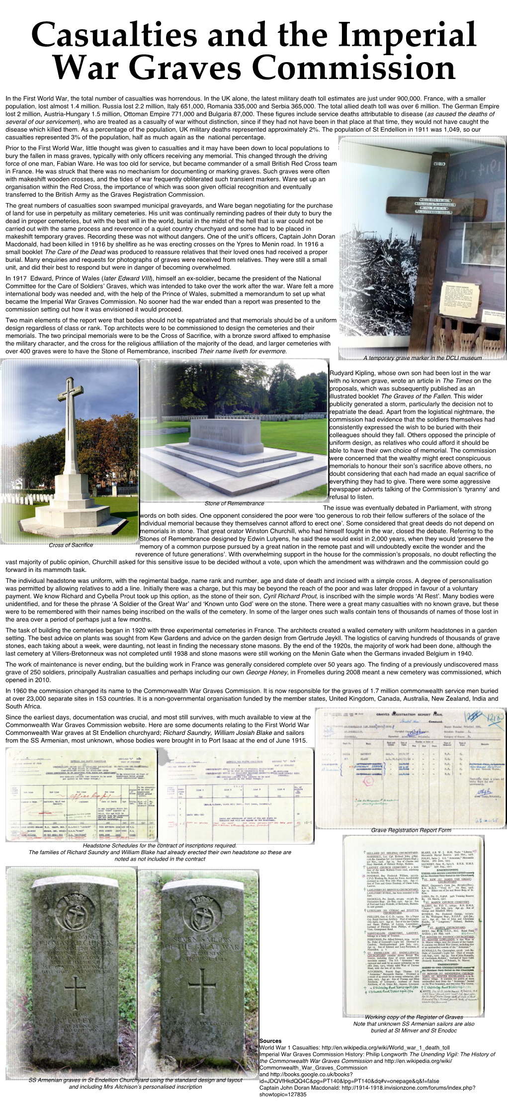 Casualties and the Imperial War Graves Commission