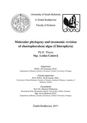 Molecular Phylogeny and Taxonomic Revision of Chaetophoralean Algae (Chlorophyta)