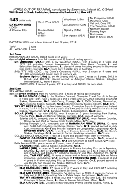 HORSE out of TRAINING, Consigned by Baronrath, Ireland (C