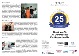EYE LIFE Where Old Spectacles Are Sorted and Distributed Mackie Opticians Newsletter Vol 2 in Eye Camps for Those Individuals Living in Poverty in India