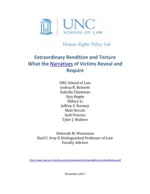 Extraordinary Rendition and Torture What the Narratives of Victims Reveal and Require