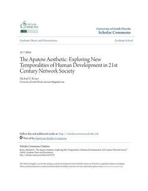 The Apatow Aesthetic: Exploring New Temporalities of Human Development in 21St Century Network Society Michael D